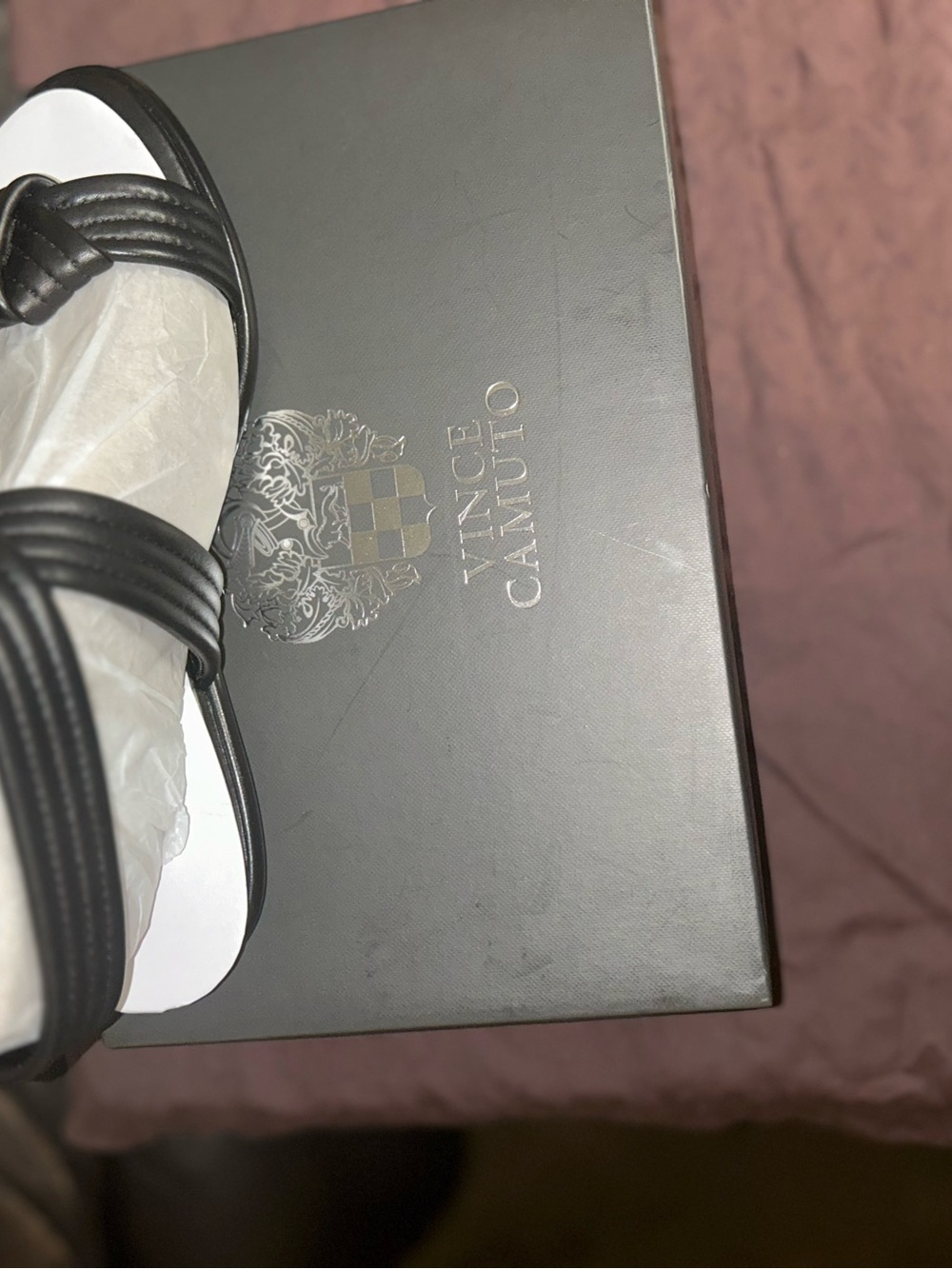 Vince Camuto Black Strappy Women's Sandal